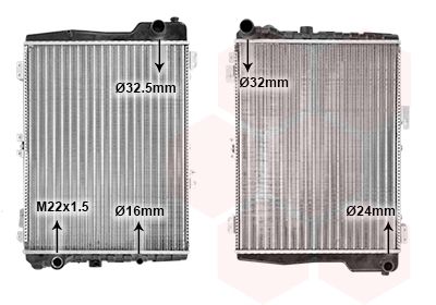 VAN WEZEL Radiaator,mootorijahutus 03002040